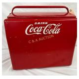 Embossed Coca-Cola Metal Cooler, 18 x 18 Inches