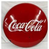 36-Inch Porcelain Coca-Cola Button Sign