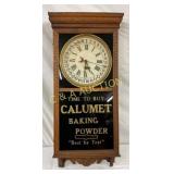 Sessions Clock Company Oak Advertising Wall Clock