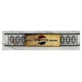 1962 Metal Pepsi Door Push with Say Pepsi Please