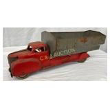 21-Inch Marx Pressed Steel Toy Truck with Original