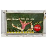 35 x 20 Coca-Cola Two-Sided Cardboard Sign with Or