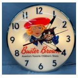 Buster Brown Pam Clock, 15-Inch Diameter