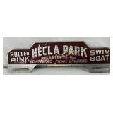 10×3 Metal Embossed Reflective Hellas Park Tag Top