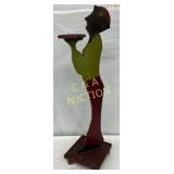 Painted Wooden Early Folk Art Display Figure, 9" x
