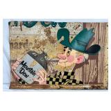 28 1/2×19 Metal Mountain Dew Advertising Sign Feat
