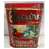 Epicure Shredded Plug Tobacco Tin with Colorful Gr