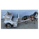 62-inch Wide Early Ride-On Horse and Chariot Toy