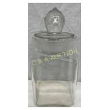 Glass Candy Jar with Clown Head Lid, 5 x 10 Inches