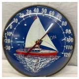 Early 12-Inch Thermometer with Sailboat Graphic