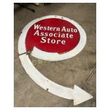 DSP Western Auto Associate Store Sign, Two-Piece n