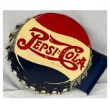 Pepsi-Cola Metal Die-Cut Flange Sign 13×11