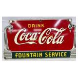 Coca-Cola Fountain Service SS Sign, 27×14