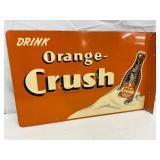 Orange Crush Flange Sign with Bottle Graphic, 22 x
