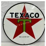 15in. Porc. Texaco Star Pump Plate Sign