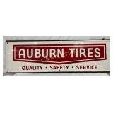 Emb Auburn Tires Metal Sign with Wooden Backing, 6