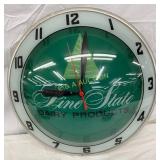 15in. Pine State Dairy Double Bubble Clock