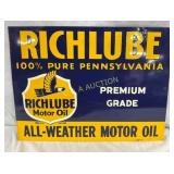 Richlube Motor Oil Metal Sign 16×12