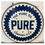 42in DSP Pure Oil Company Sign with Ring Mounting