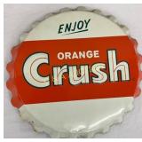 Nice 18in Emb. Orange Crush Bottle Cap Sign