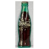 Coca-Cola Bottle Bottle Convex Sign, 10×36 Inches