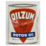 Oilzum SS Metal Motor Oil Sign, 33 x 48