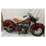 Indian Chief Motorcycle with V-Twin Engine, Burgun