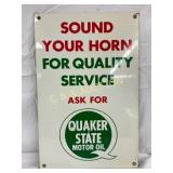 Quaker State Motor Oil SS Sign, 12×18 Inches