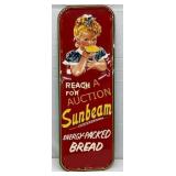 1953 Emb. Sunbeam Bread Self-Framed Metal Sign, 19