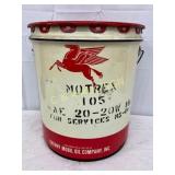 5-Gallon Socony Mobil Oil Motrex Can with Pegasus