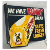 Bunny Bread Flange Advertising Sign by Stout