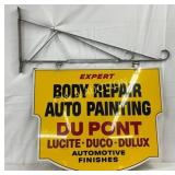1962 Du Pont Automotive Finishes DS Metal Sign wit