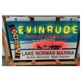Evinrude Lake Norman Marina Porcelain Neon Sign 6