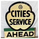 Cities Service Cloverleaf SS Metal Sign, 46×51 Inc
