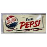 Emb. Drink Pepsi-Cola Metal Sign, 27 1/2 in. x 11