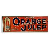Early Emb Tin Tacker Sign for Orange-Julep Soda, 2