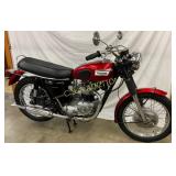 Triumph Bonneville T120 Motorcycle with Red and Ch