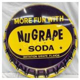 36in. NuGrape Soda Advertising Sign