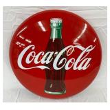 24-Inch Porcelain Coca-Cola Button with Bottle Gra