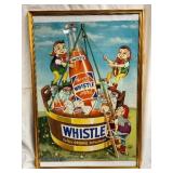1951 Framed Whistle Soda Cardboard
