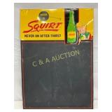 Emb. 1956 Squirt Soda Menu Board, 19 x 27