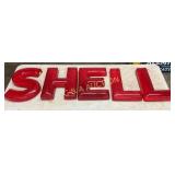 Shell Reflective Emb Letters Sign, Lexan, 67x19in