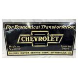 Emb. Chevrolet Dealership Sign Shores Motor Servic