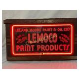 Early Orig. Dealer Lemoco Paint Neon