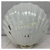 17in. Shell Milk Glass Gas Pump Globe