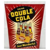 Rare Emb. Double Cola Six-Pack Advertising Sign, 1