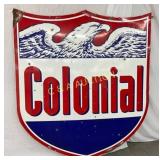 Rare 6ft. Colonial Gas Station DSP Sign