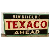 Texaco Smaltz Metal Sign, Haw River, N.C., 94×46