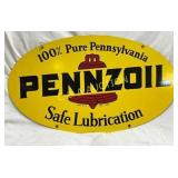 PDS Pennzoil Metal Sign, 31in x 18in