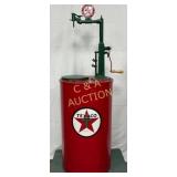 Early Restored Texaco Oiler with Hand Pump, Measur